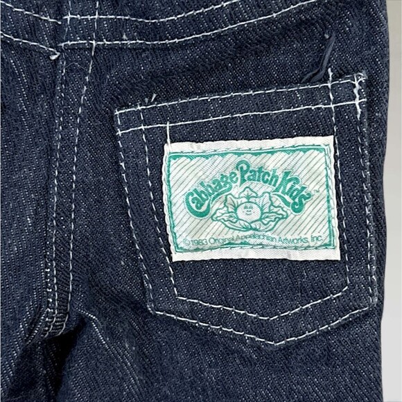 Vintage Cabbage Patch Kids CPK Yellow Zip Up Jacket and Blue Jeans Pants - Picture 5 of 7